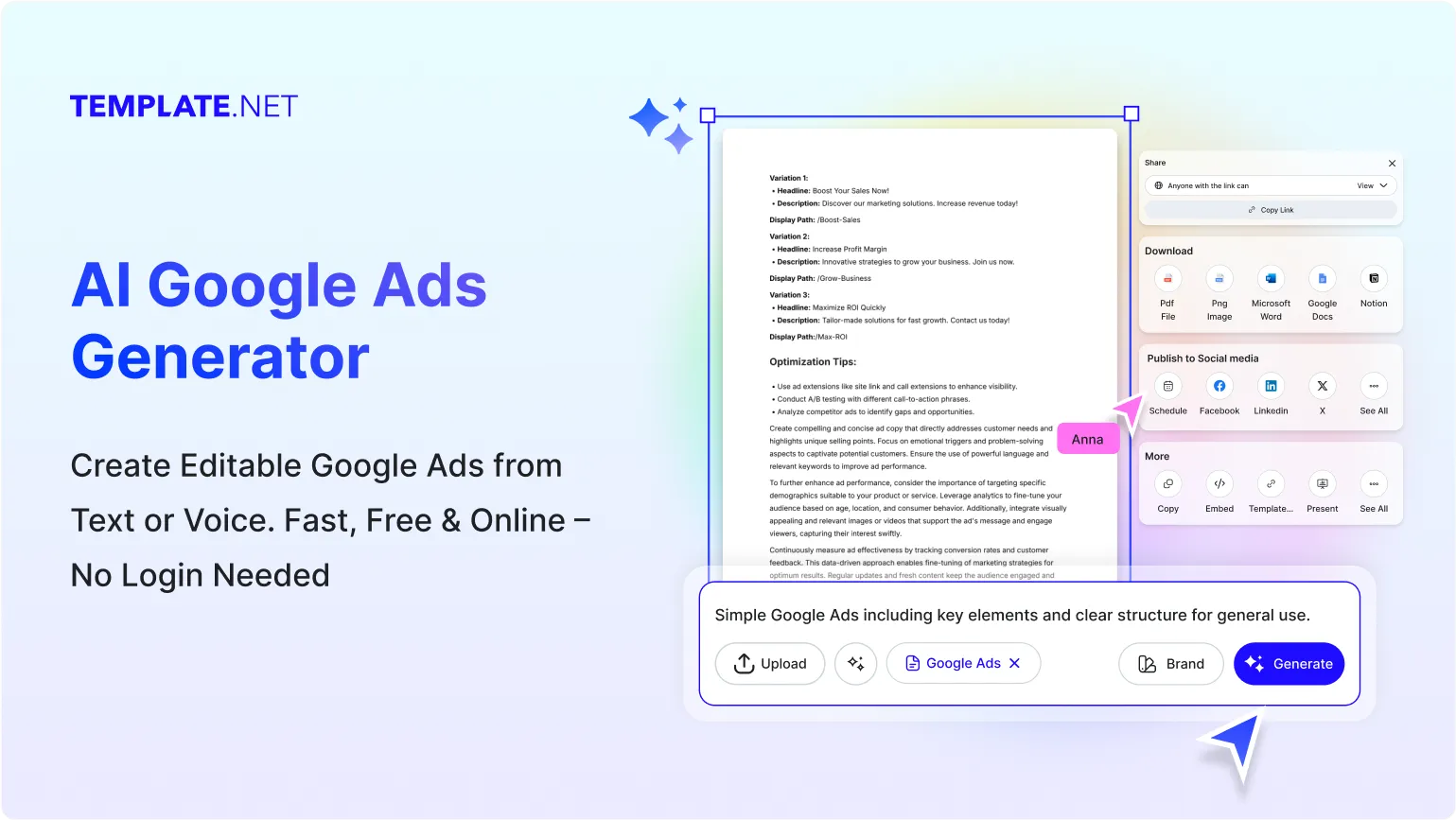 Free AI Google Ads Generator, Online Ad Copy Maker Tool